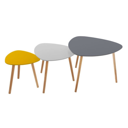 Table basse Mileo lot de 3 coloris différents Atmosphera