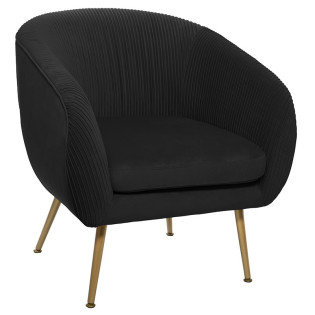 Fauteuil velours noir...