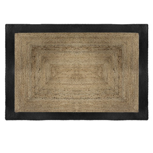 Tapis jute naturel bord...