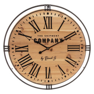 Horloge métal et bois D58...