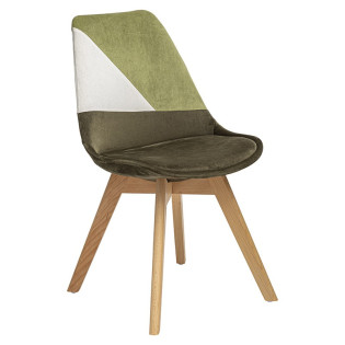 Chaise pieds bois patchwork...