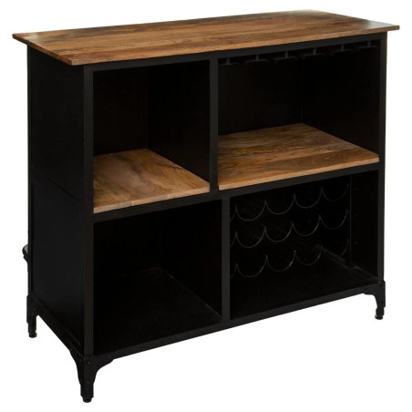 Meuble de bar métal et bois Cuba Atmosphera