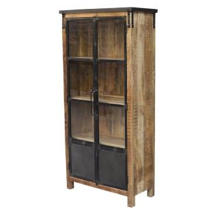 Vitrine 2 portes bois de...