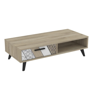 Table basse 1 tiroir motifs...