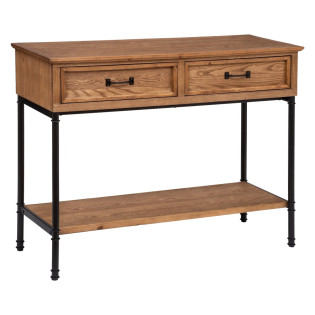 Console 2 tiroirs bois et...