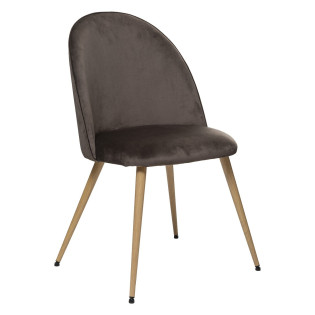 Chaise velours Slano taupe...