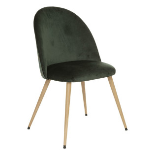 Chaise velours Slano vert...