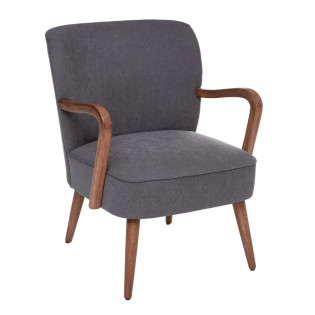Fauteuil gris pieds et...