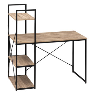 Bureau avec étagères métal...