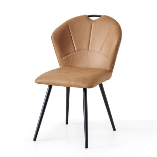 Chaise simili marron avec...