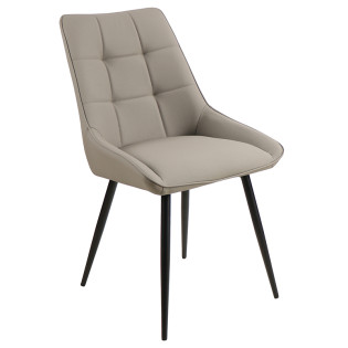 Chaise poignée PU gris Lotte