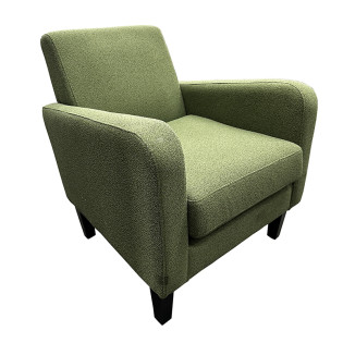 Fauteuil Rudi vert pieds noirs