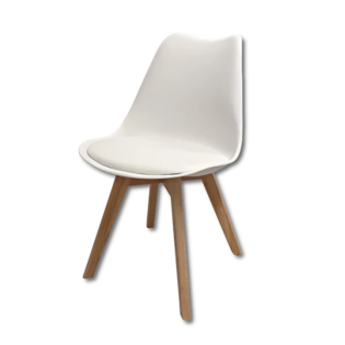 Chaise DC-355-3 blanc pieds...